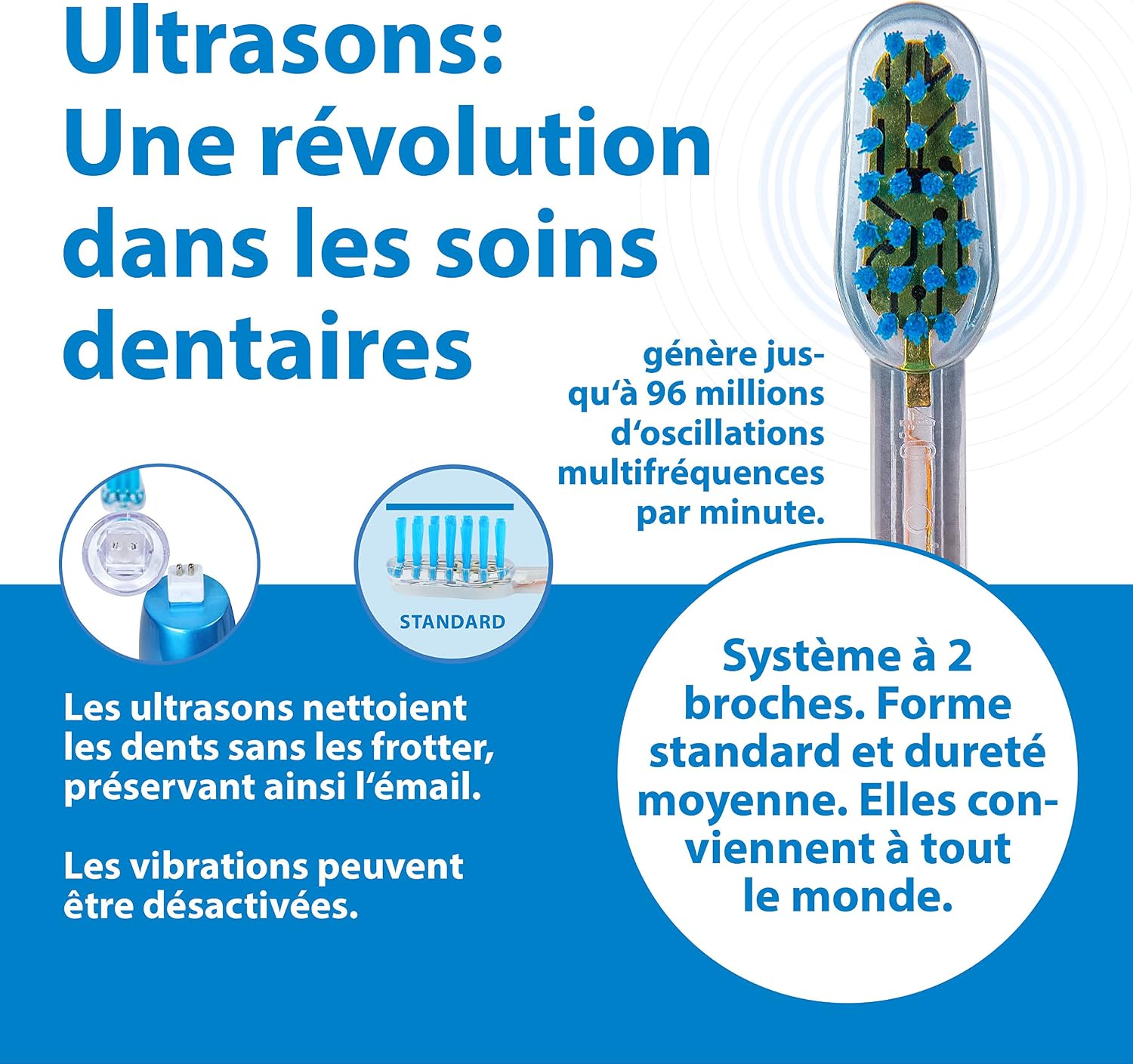 Brosse à dents électrique à ultrasons pour dents sensibles 3 Brosse à dents électrique à ultrasons pour dents sensibles – Image 3