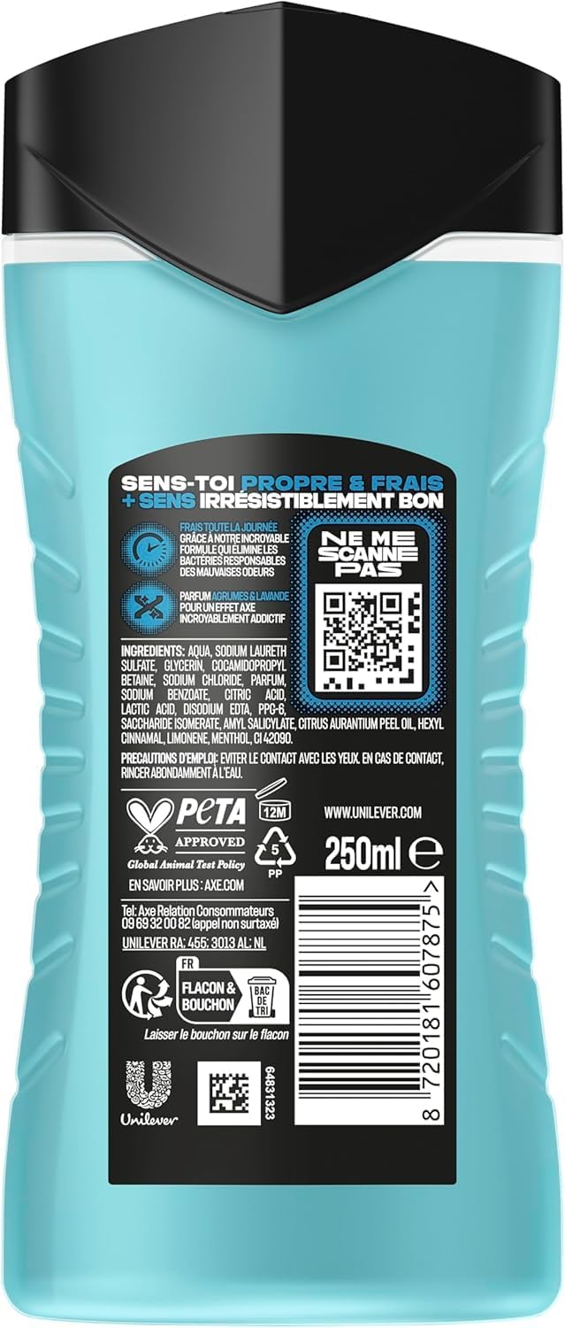 Axe gel douche homme 5 en 1 pour un sentir frais 7 Axe gel douche homme 5 en 1 pour un sentir frais – Image 7