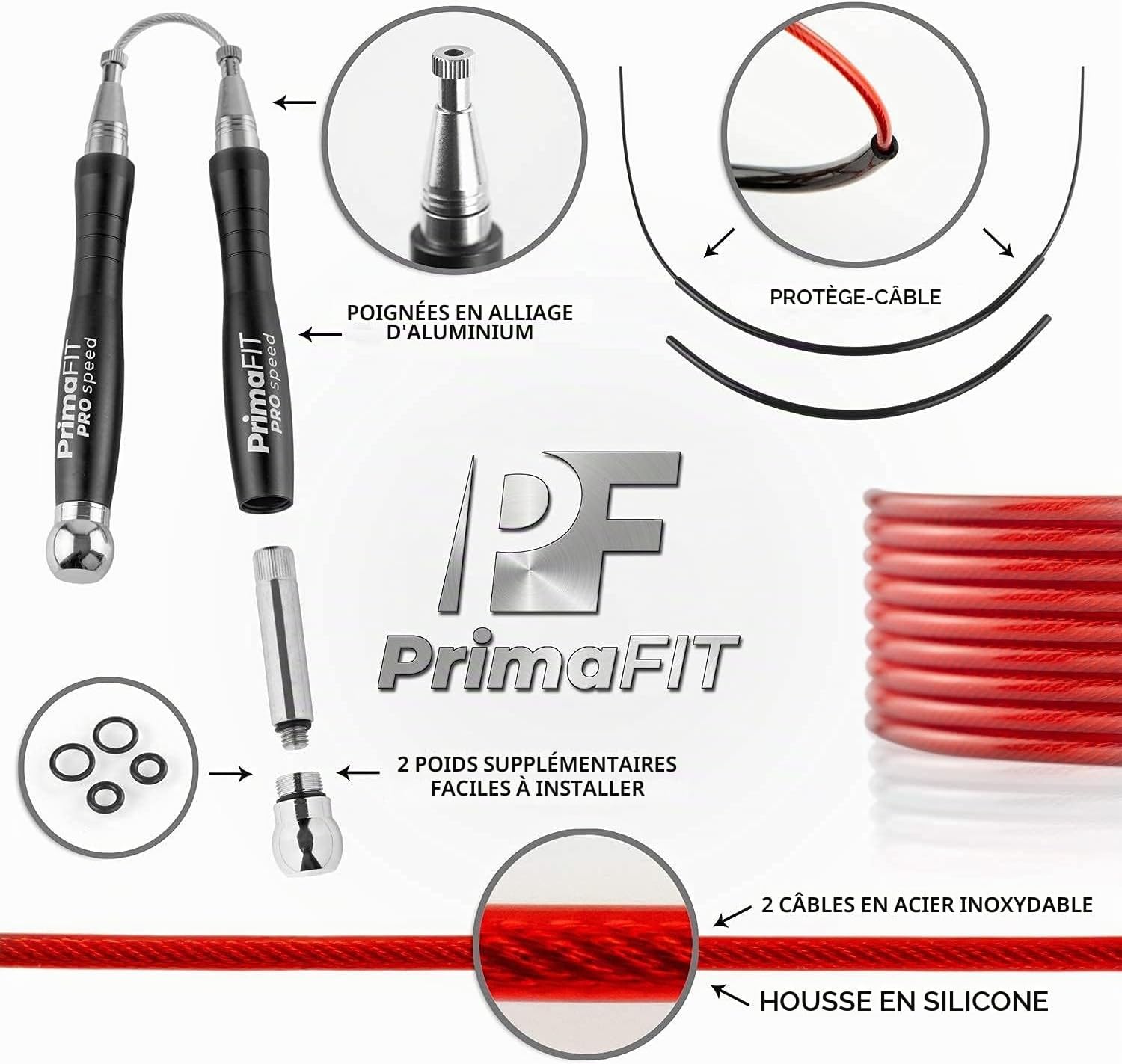 Corde à sauter sport professionnelle pour crossfit et boxe 4 Corde à sauter sport professionnelle pour crossfit et boxe – Image 4