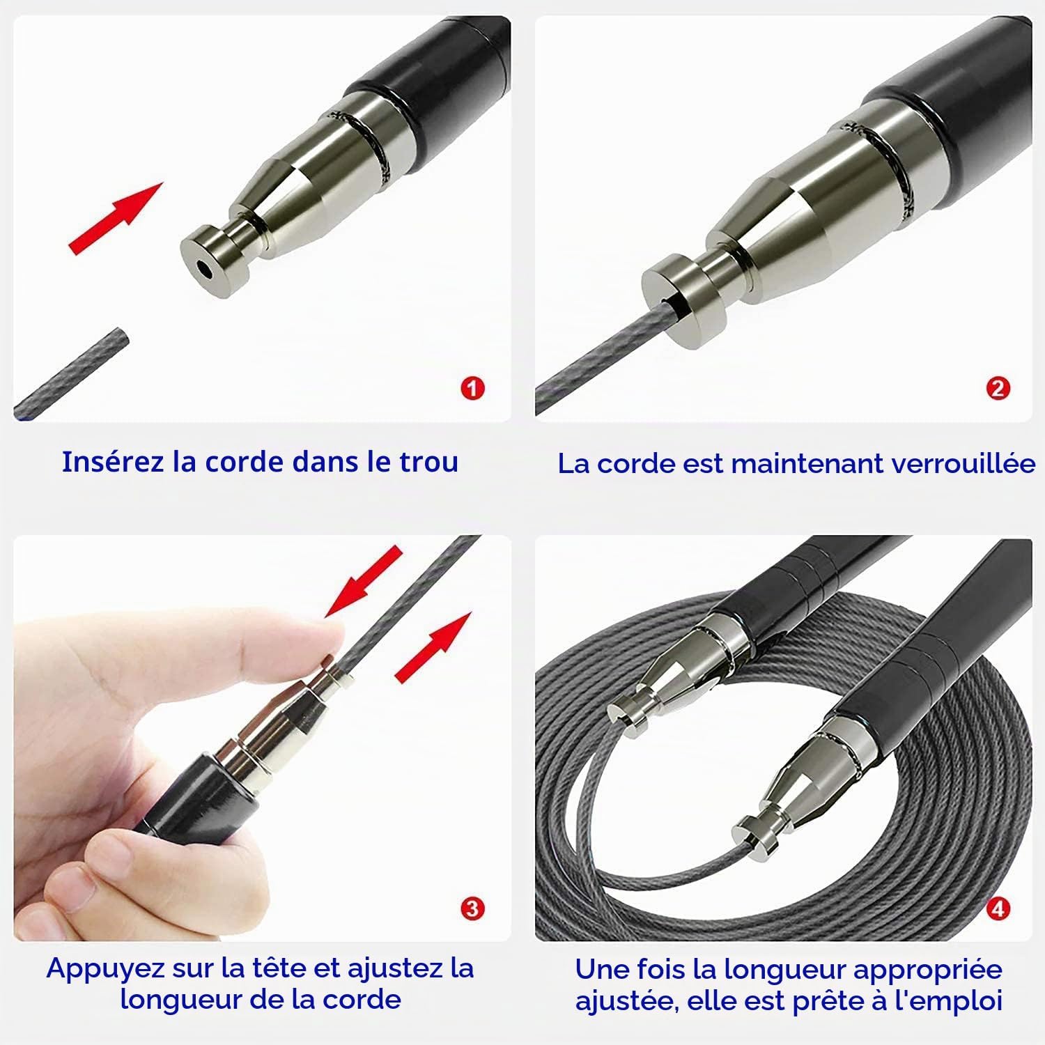 Corde à sauter sport professionnelle pour crossfit et boxe 8 Corde à sauter sport professionnelle pour crossfit et boxe – Image 8