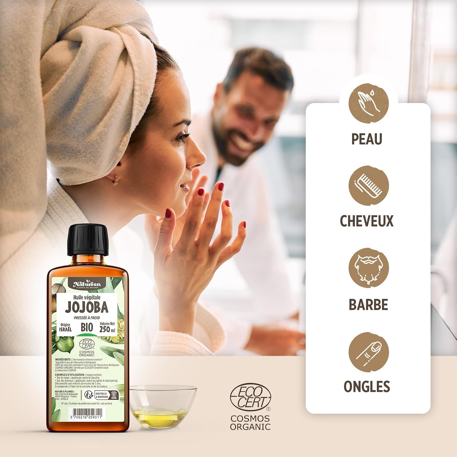 Huile de jojoba bio pour Corps et cheveux 4 Huile de jojoba bio pour Corps et cheveux – Image 4