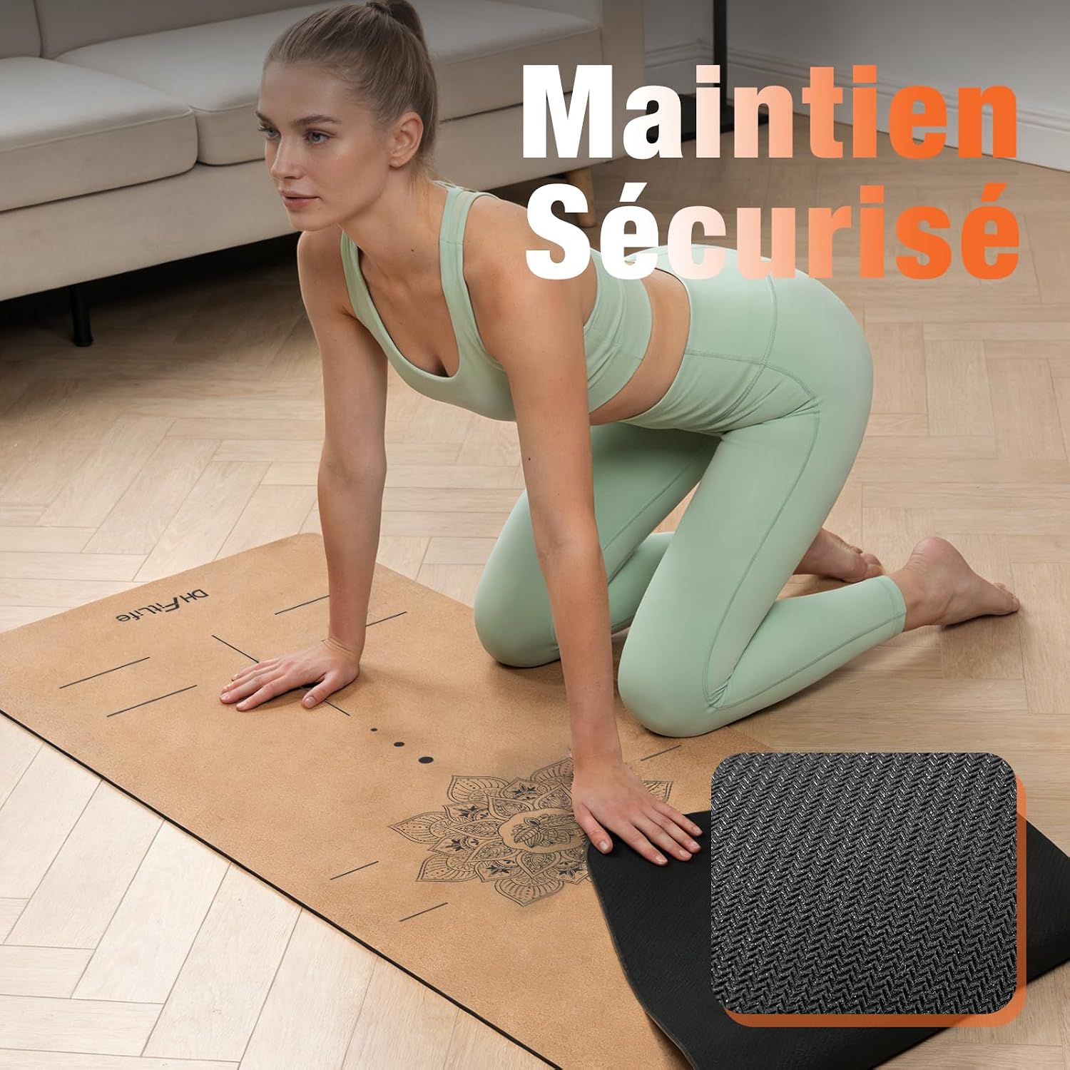 Yoga avec le tapis de yoga liège antidérapant 3 Yoga avec le tapis de yoga liège antidérapant – Image 3