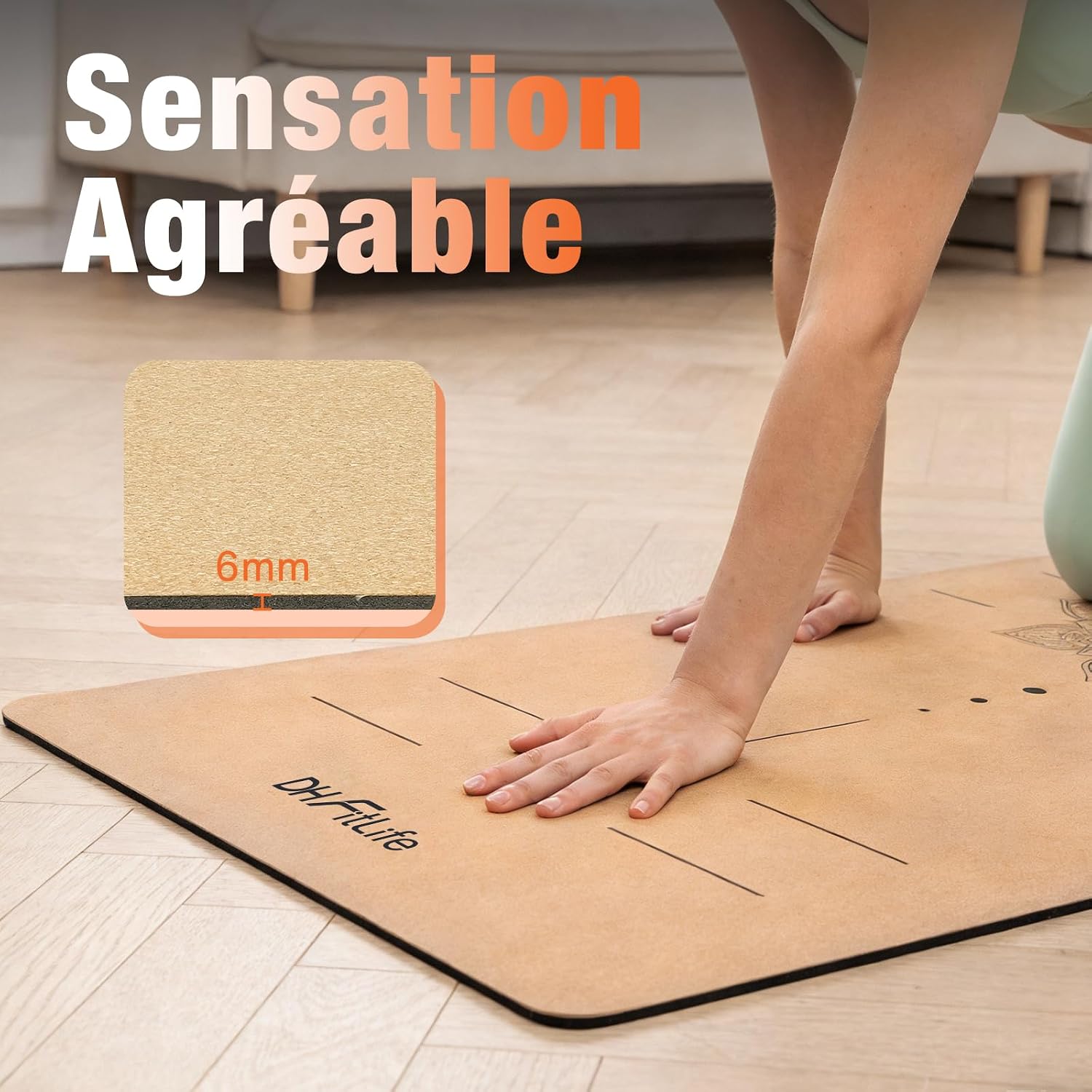 Yoga avec le tapis de yoga liège antidérapant 4 Yoga avec le tapis de yoga liège antidérapant – Image 4
