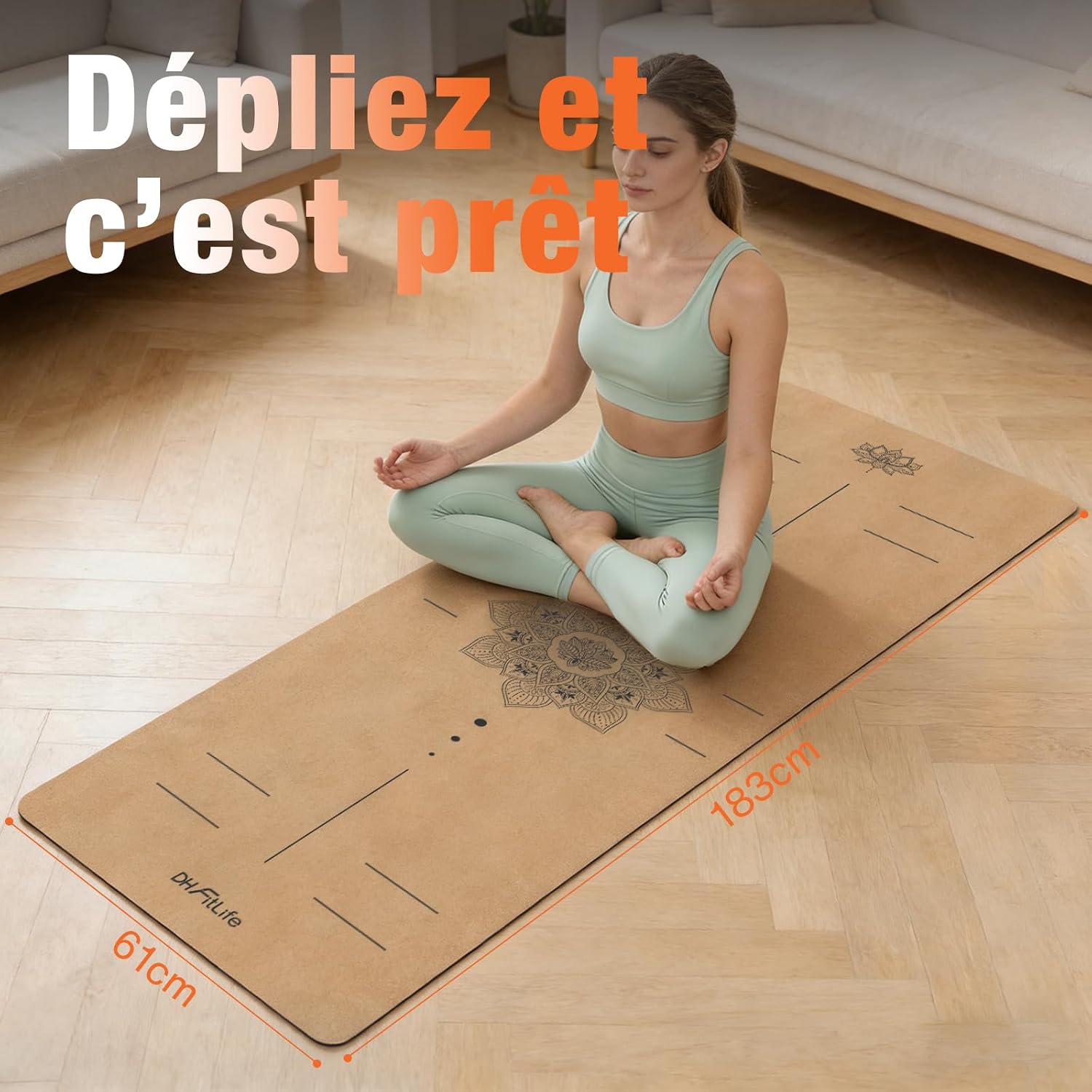 Yoga avec le tapis de yoga liège antidérapant 6 Yoga avec le tapis de yoga liège antidérapant – Image 6