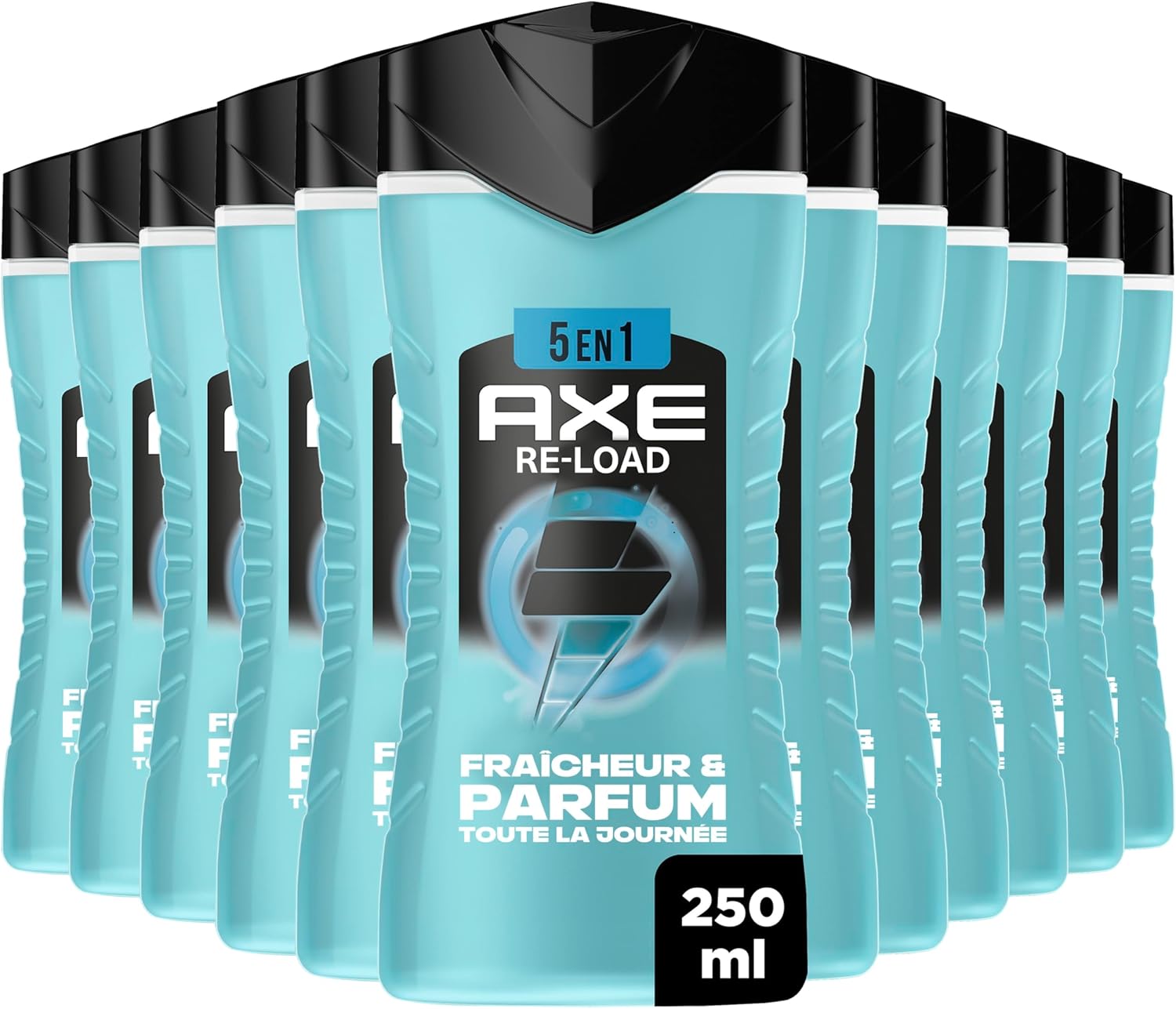 Axe gel douche homme 5 en 1 pour un sentir frais 1 AXE Gel Douche Homme 5en1 ReLoad 12x250ml